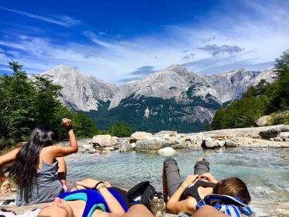 Soaking in the thermal pools