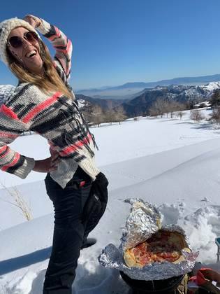 Warm layers and a hot bite in the snow