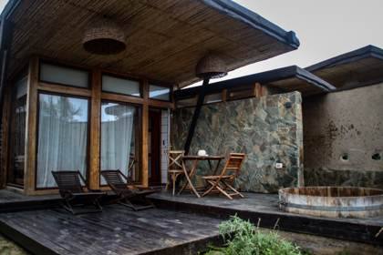 A private soak at the lodge
