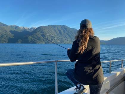 Casting a line from the boat